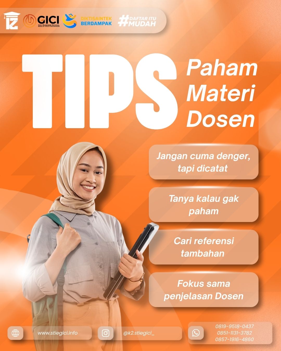 Tips Memahami Materi Dosen dan Mulai Kuliah di STIE GICI Depok