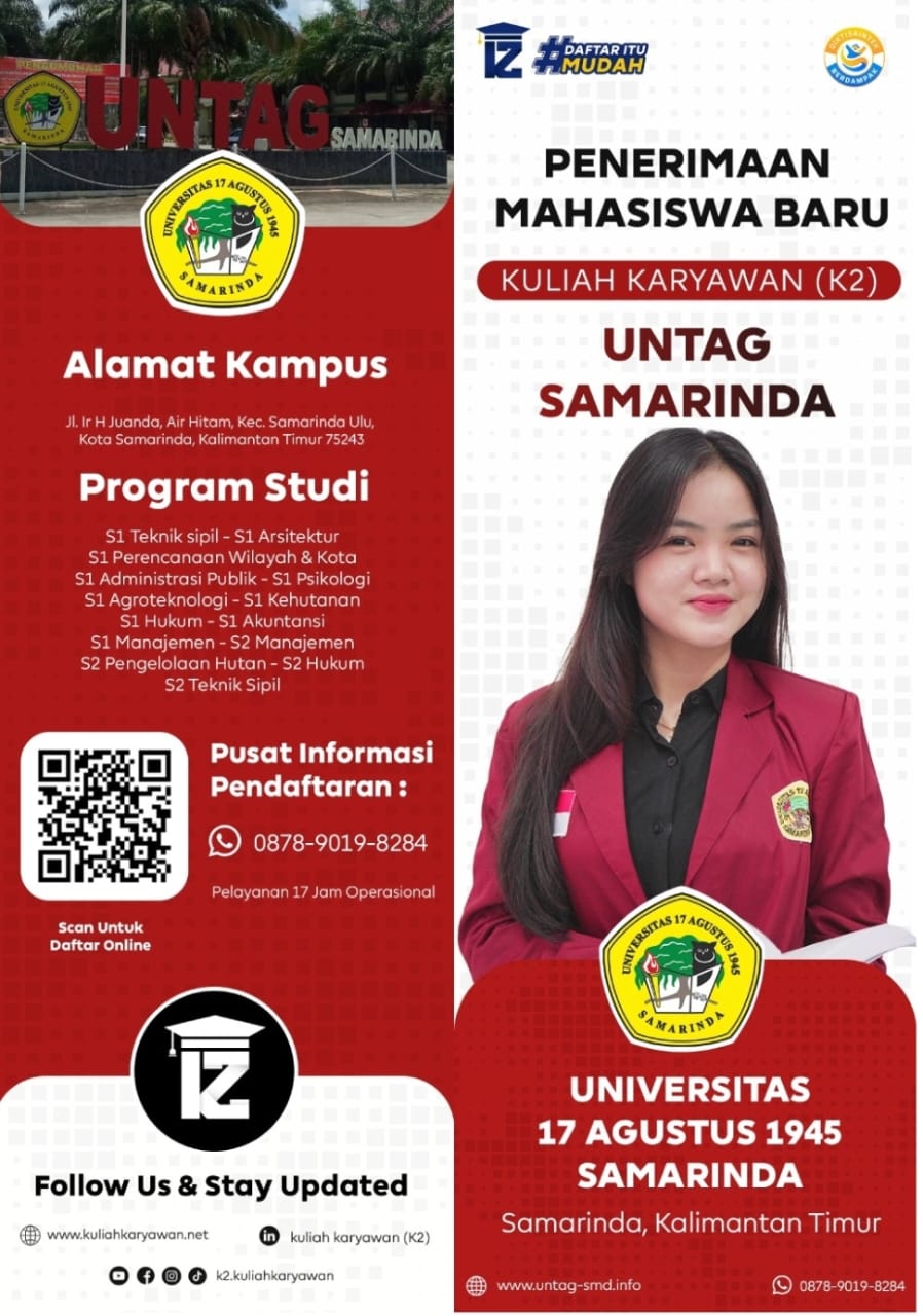 Rekomendasi kuliah jurusan S1 Teknik Sipil Universitas 17 Agustus 1945 Samarinda ( UNTAG )