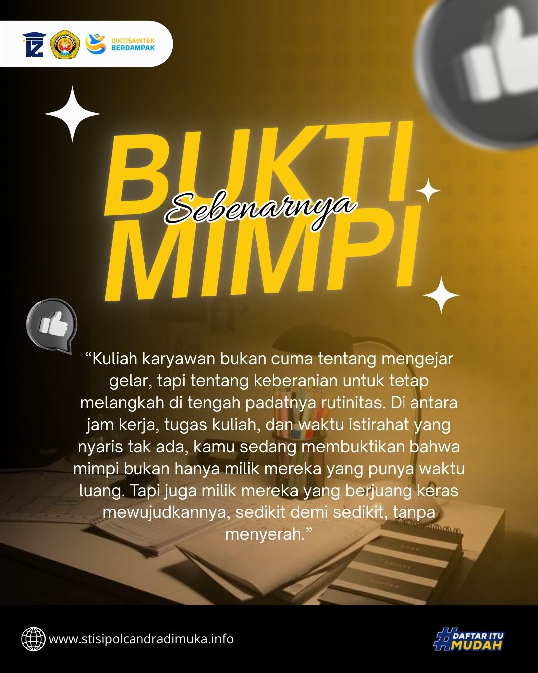 Kuliah Bisa Sambil Kerja Di Stisipol Candradimuka