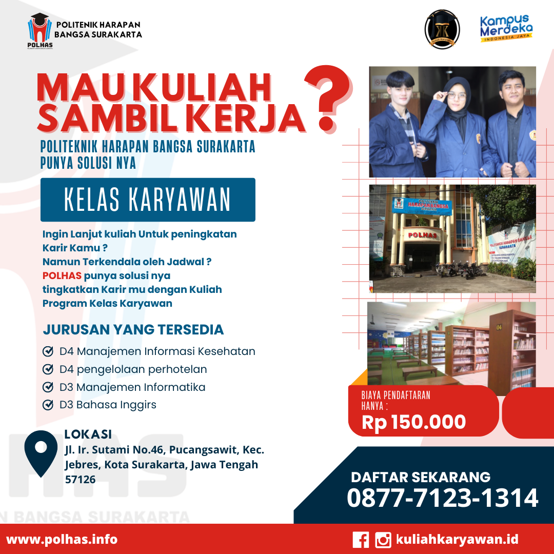 Pendaftaran Kuliah Kampus Politeknik Harapan Bangsa Surakarta