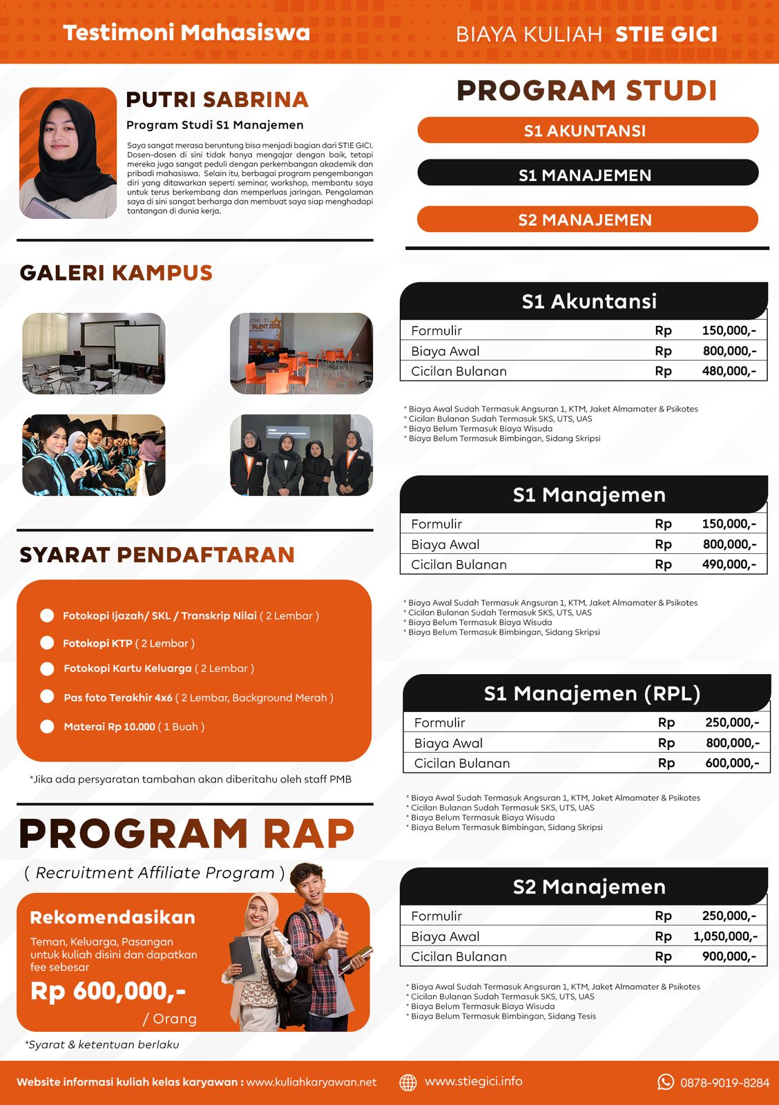 Mau Kuliah Sambil Kerja Ini Rincian Biaya dan Cara Daftar di STIE GICI Tahun 2026