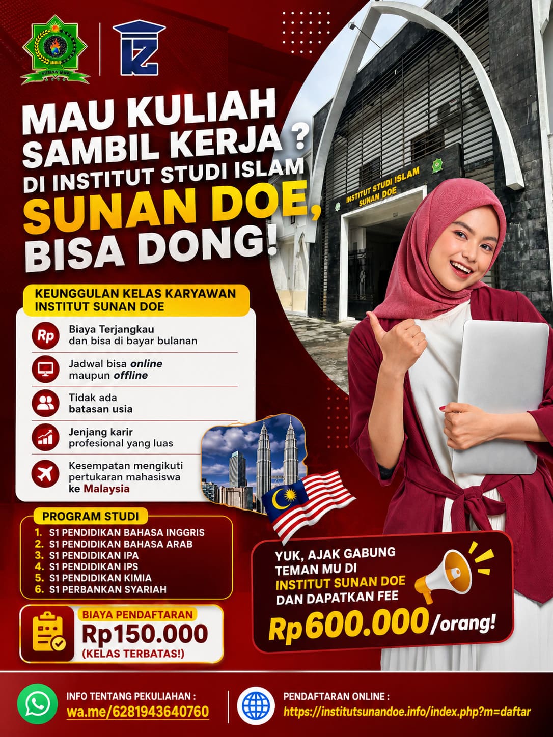 Kuliah Jarak Jauh di Kampus Institut Sunan Doe 