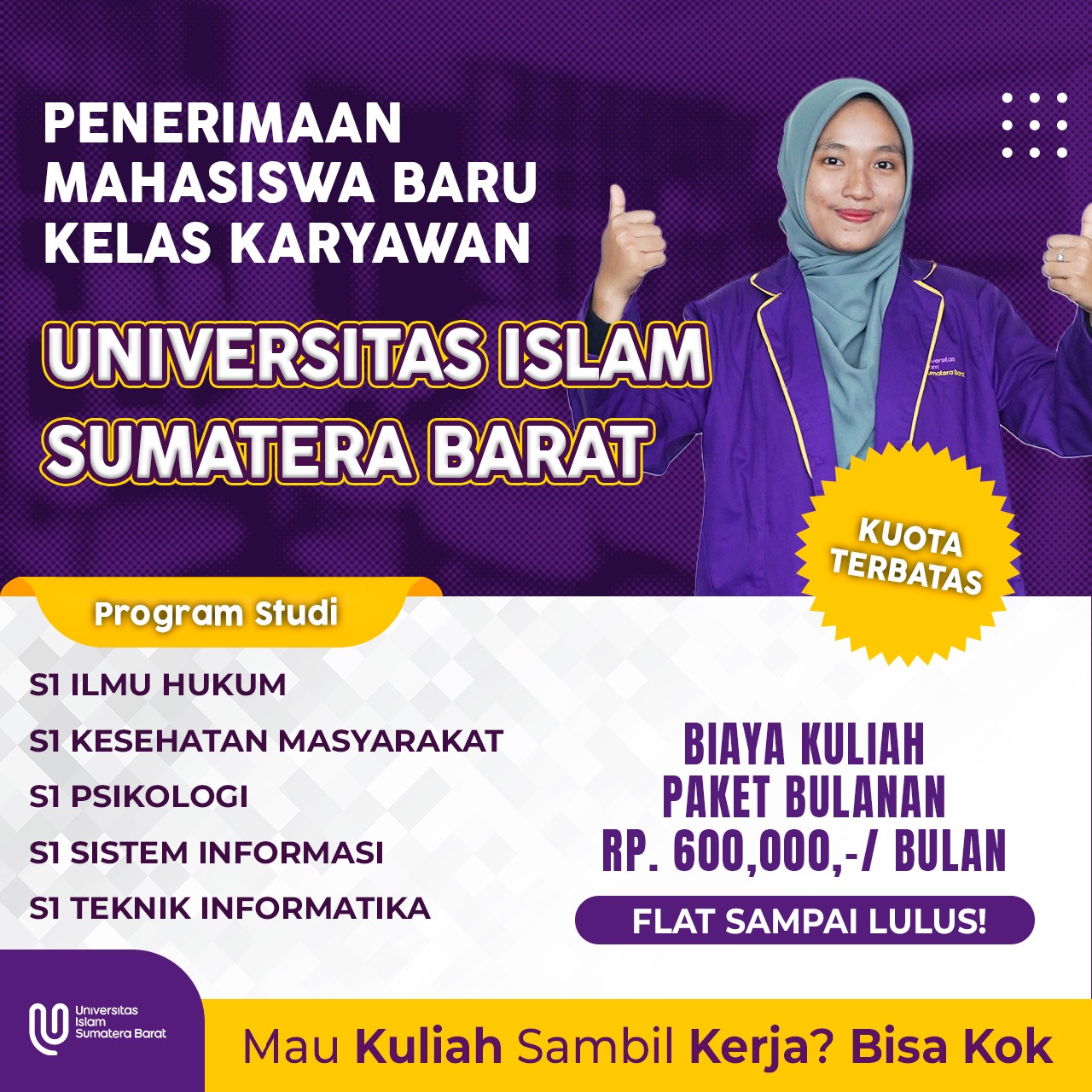 Kampus biaya terjangkau di kota padang kuliah karyawan