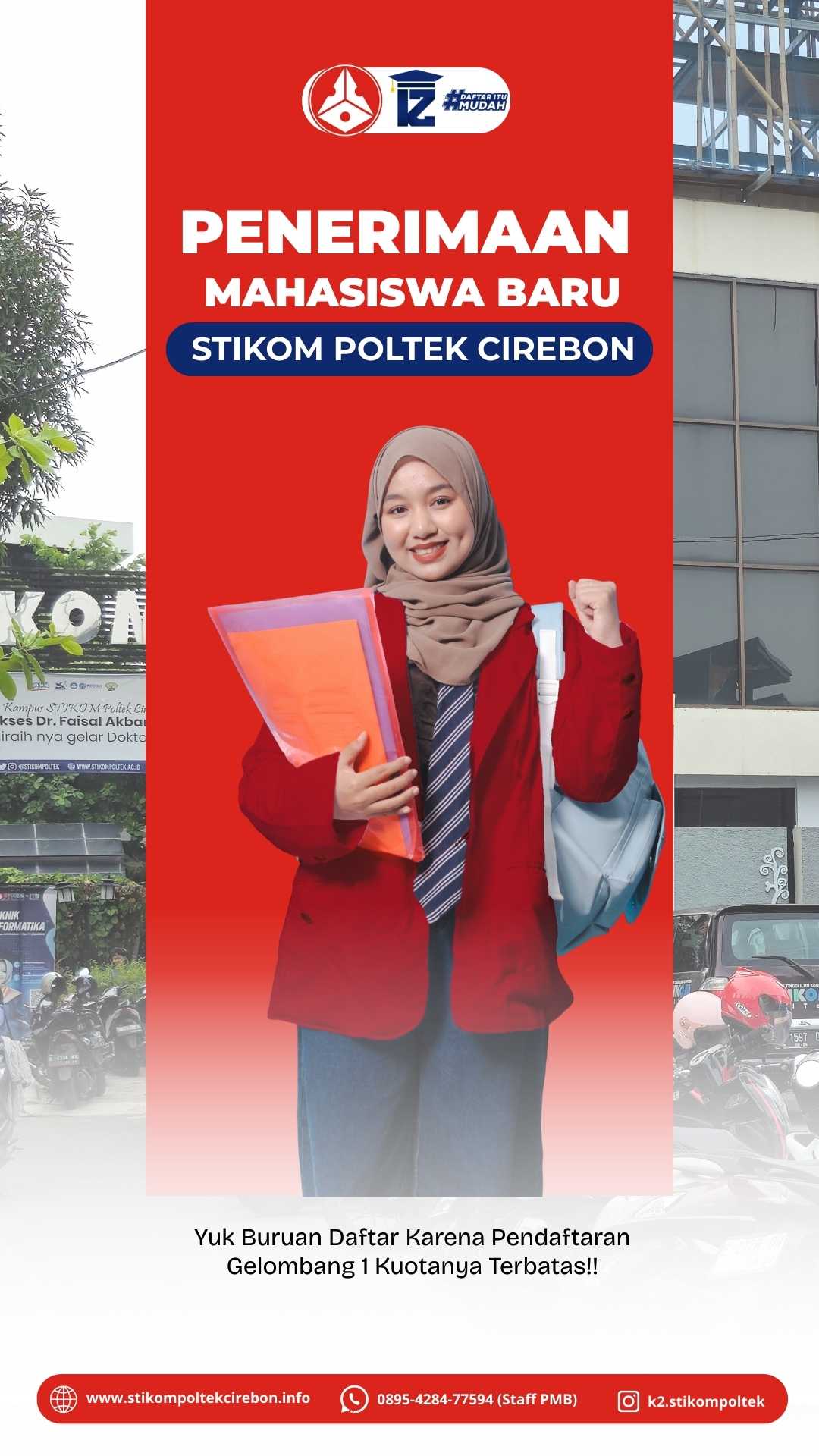 Pendaftaran Gelombang 1 STIKOM Poltek Cirebon