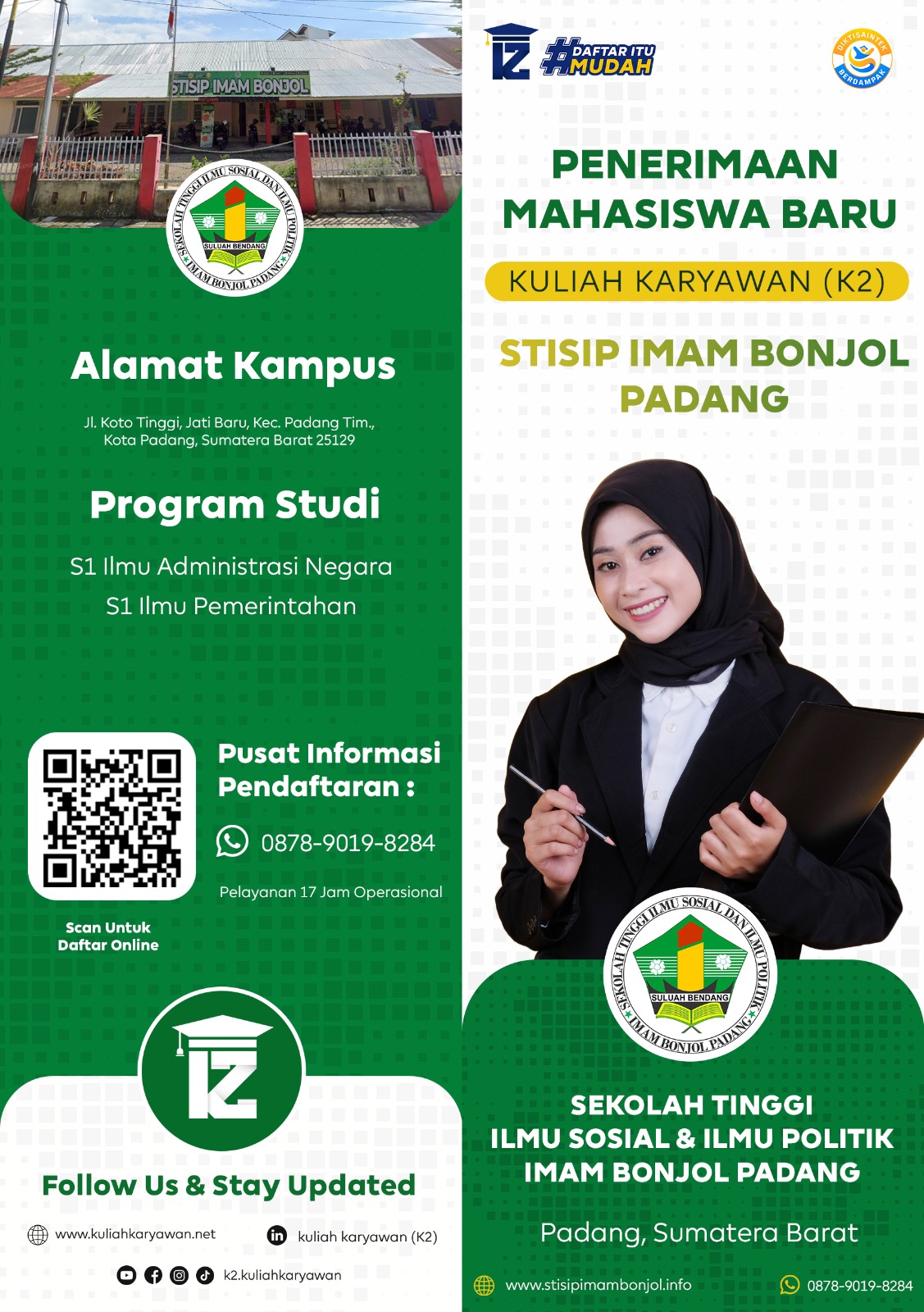 Bisa Kuliah Sambil Kerja Di Kampus STISIP Imam Bonjol Padang