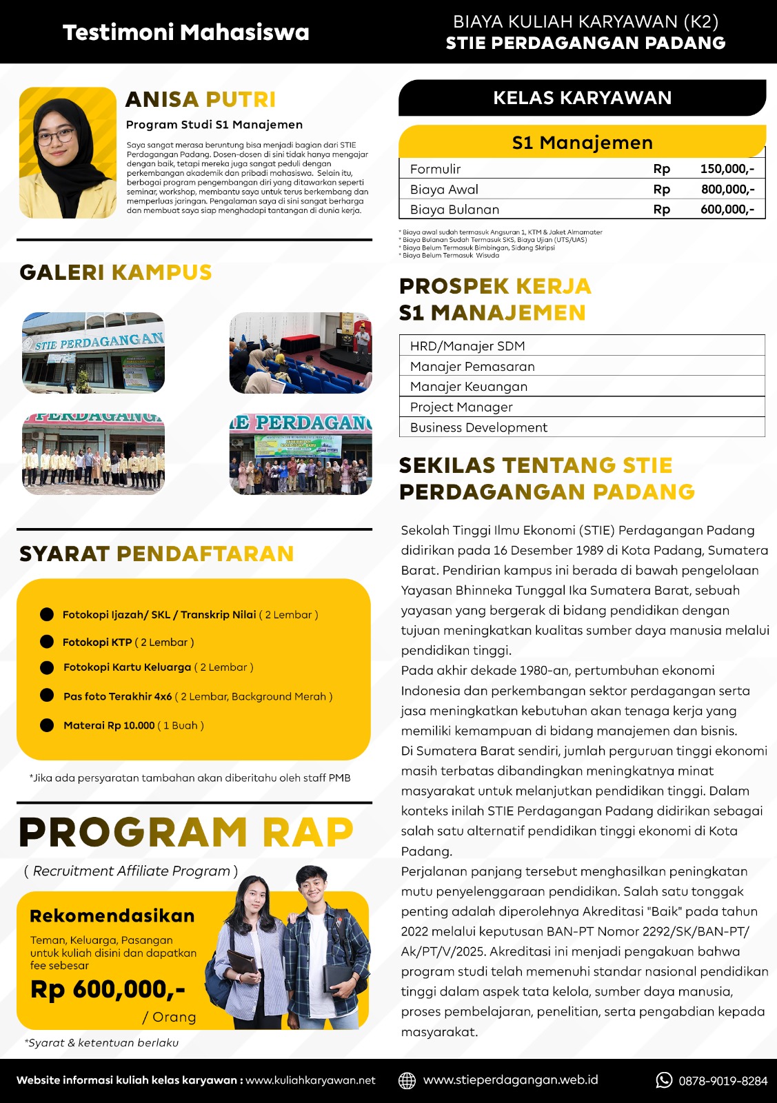 150 Ribu Udah Bisa Daftar Jadi Mahasiswa Di STIE Perdagangan