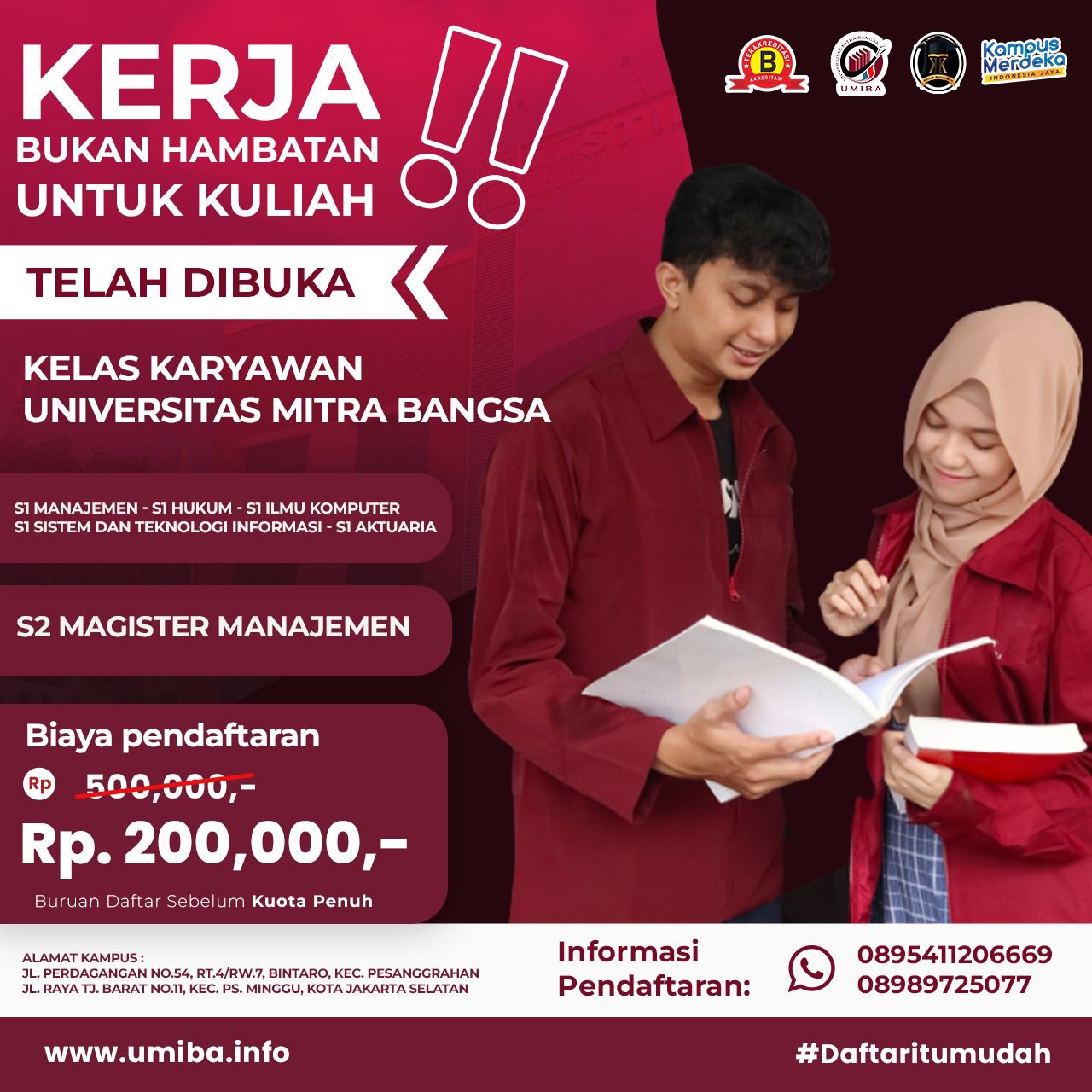 Pendaftaran Kelas Karyawan di Jakarta Selatan