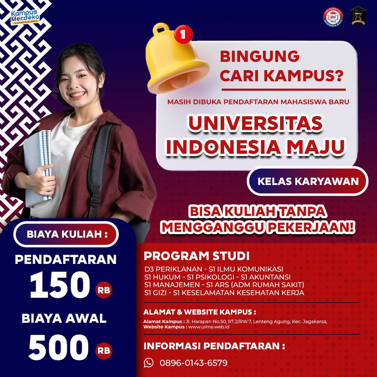 Daftar Kuliah Di Kampus UIMA Jakarta Selatan