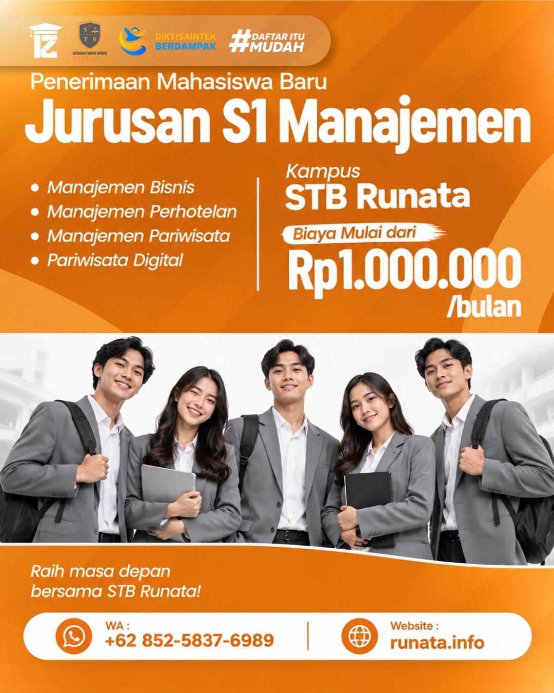 Pendaftaran Mahasiswa Baru STB Runata 2027