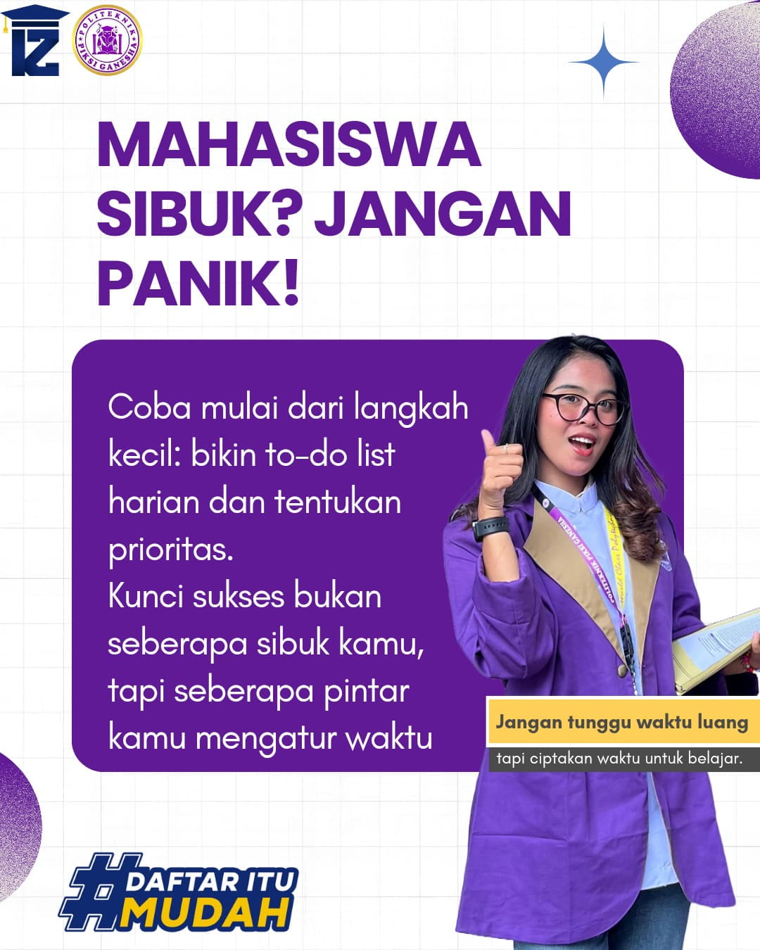 Mahasiswa Sibuk. Jangan Panik, Tips Pintar Mengatur Waktu