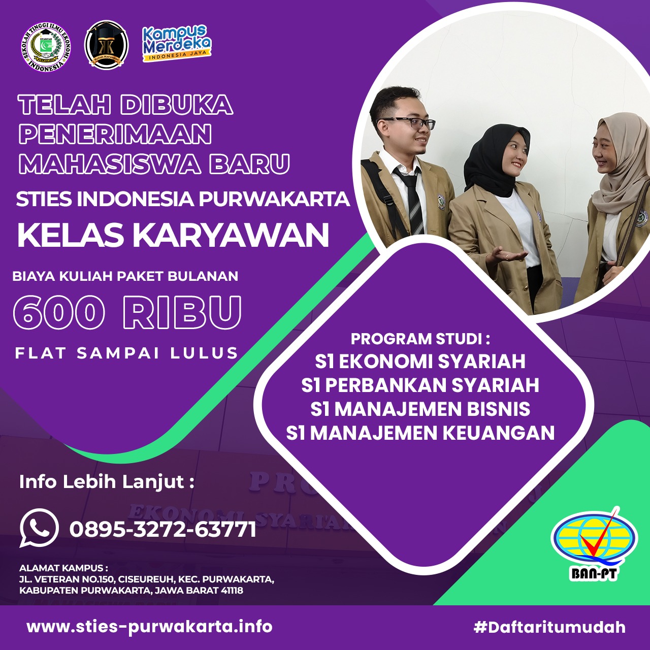 Sekolah Tinggi Ilmu Ekonomi Syariah Purwakarta Kuliah K2 Biaya Murah