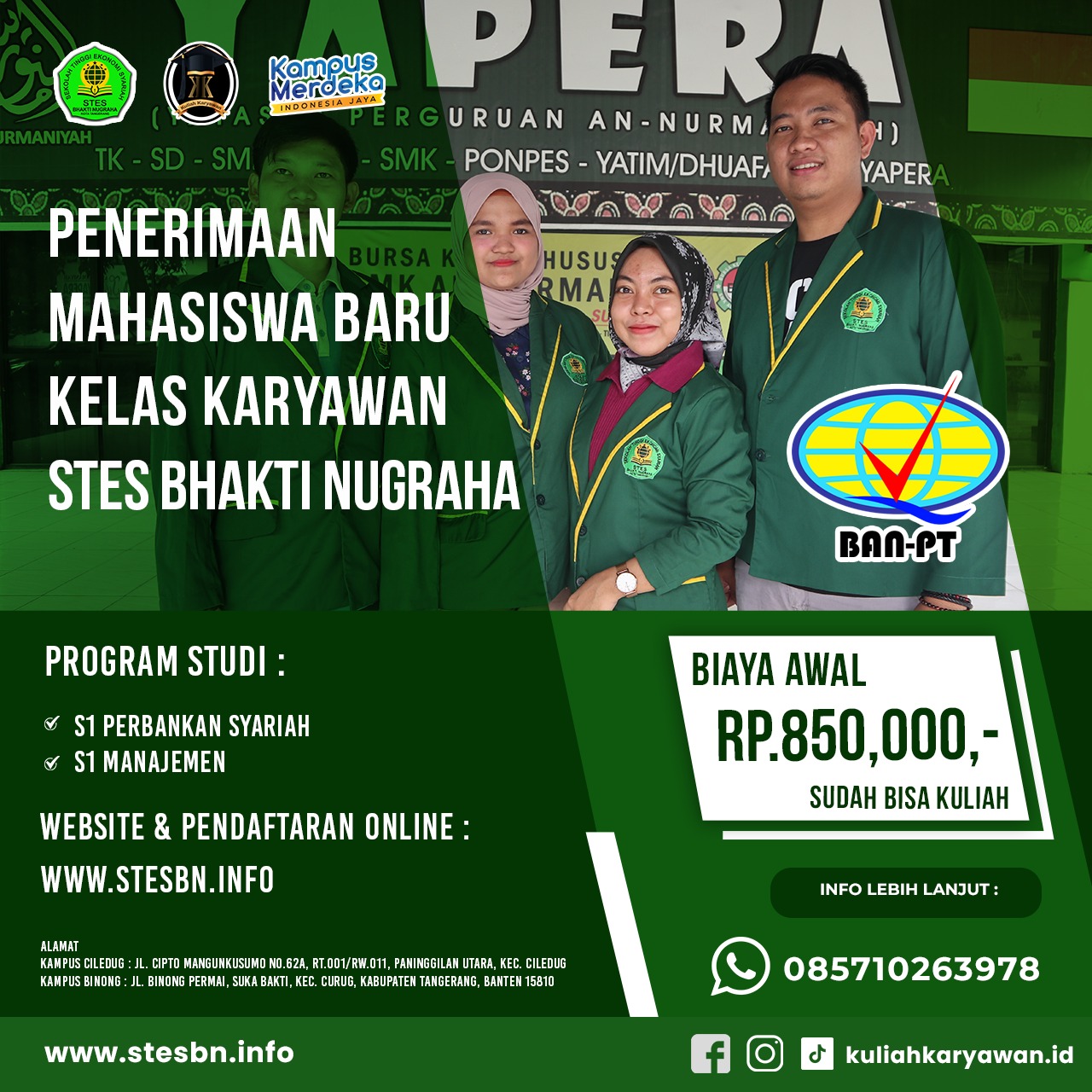 Kuliah karyawan di Priuk Tangerang Kota