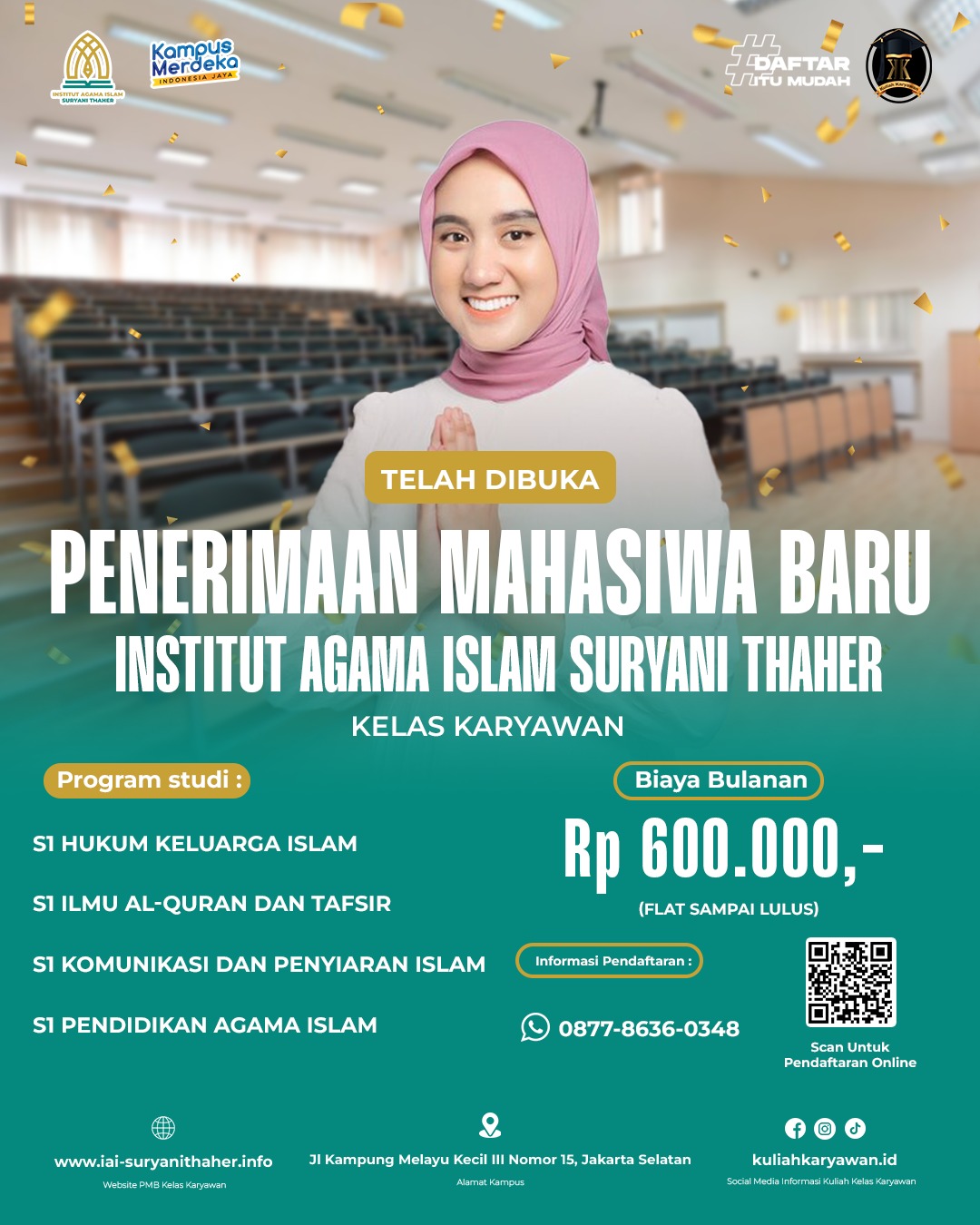 Yuk kuliah di Institut Agama Islam Suryani Thaher 