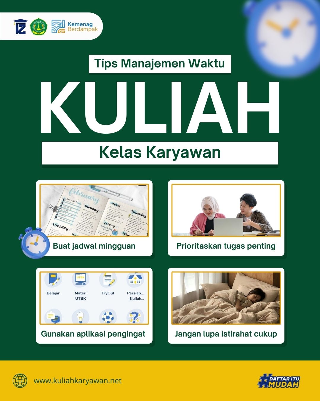 Tips Manajemen Waktu Mahasiswa Kelas Karyawan