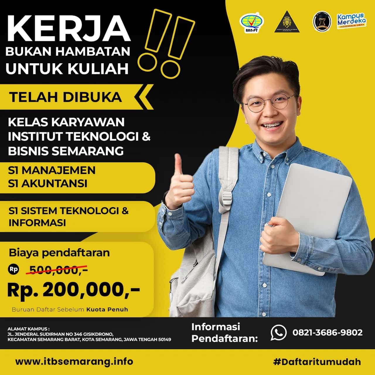 Kampus Biaya Terjangkau Institut Teknologi dan Bisnis Semarang