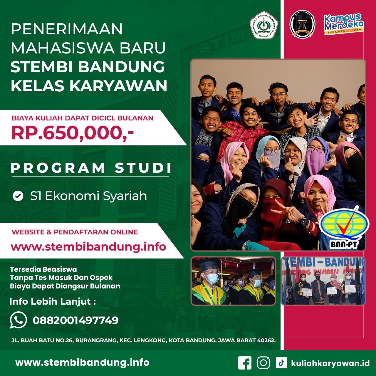 Penerimaan Mahasiswa Baru Kelas hybird STEMBI Bandung
