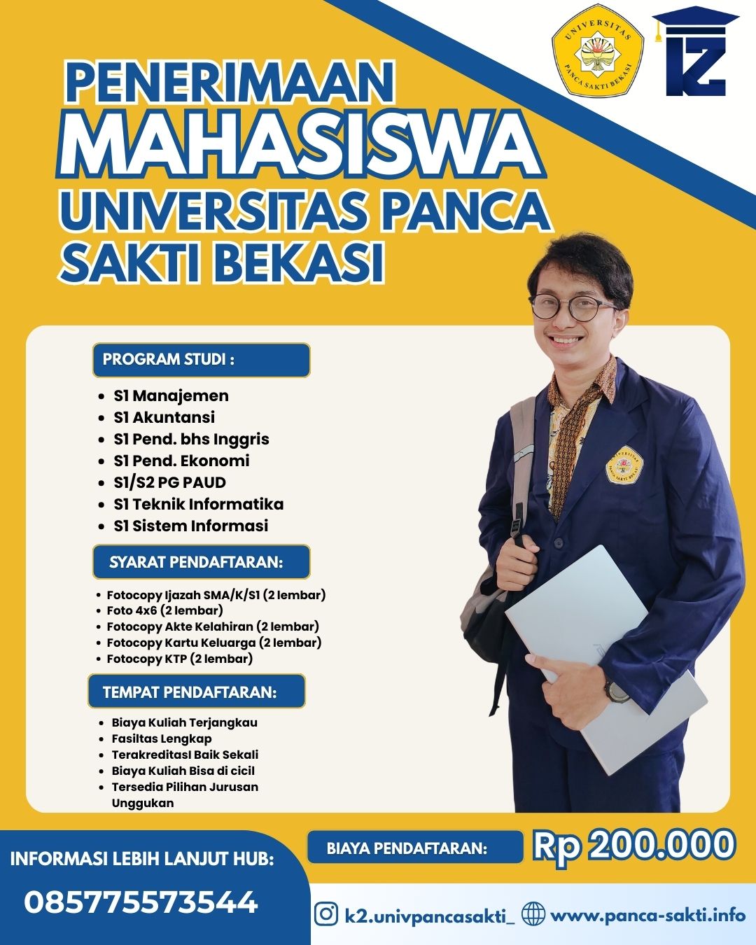 Jalur Pendaftaran Online Kampus Universitas Panca Sakti Bekasi