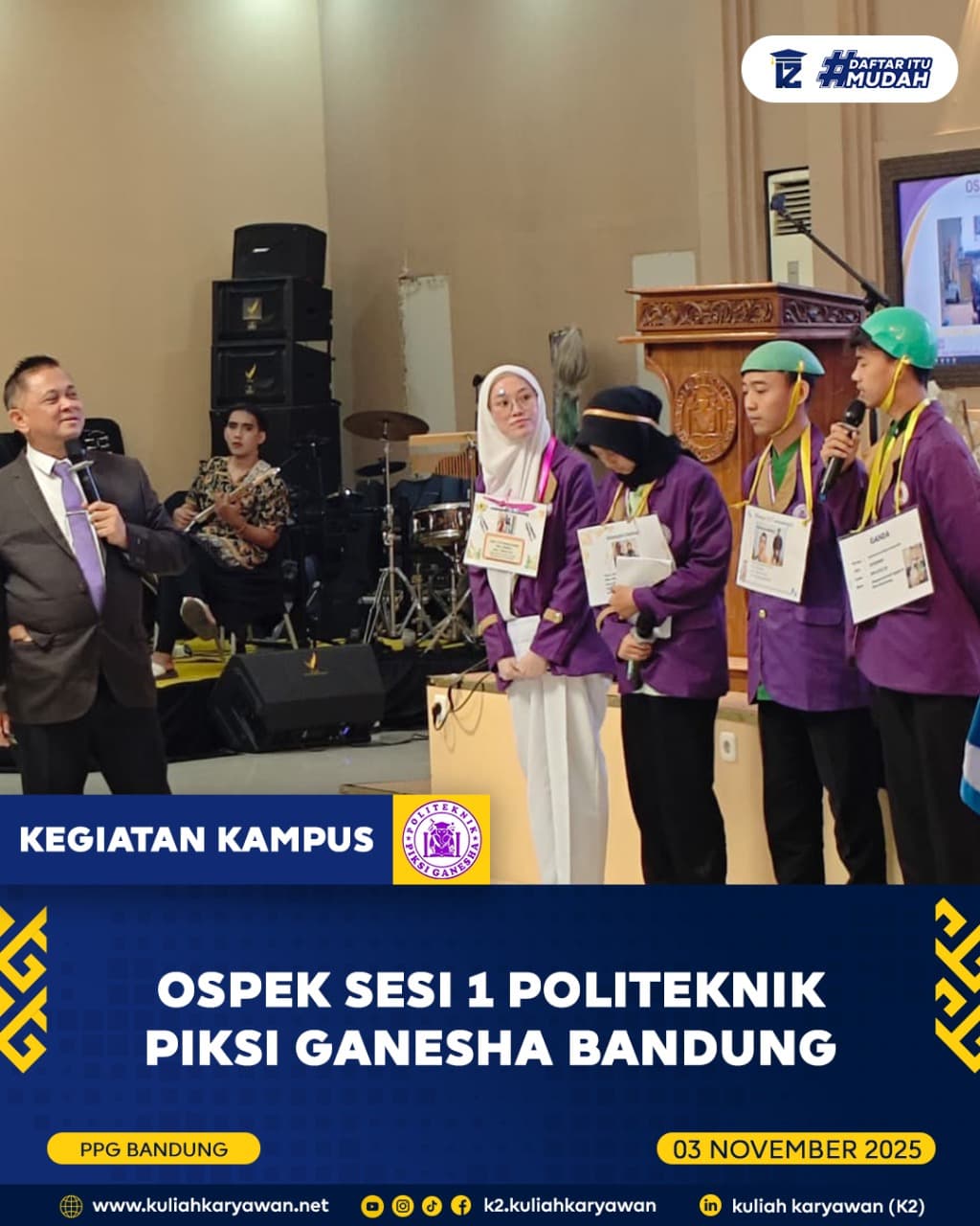 OSPEK Sesi 1 Politeknik Piksi Ganesha Bandung: Langkah Awal Mahasiswa Baru Menuju Dunia Kampus