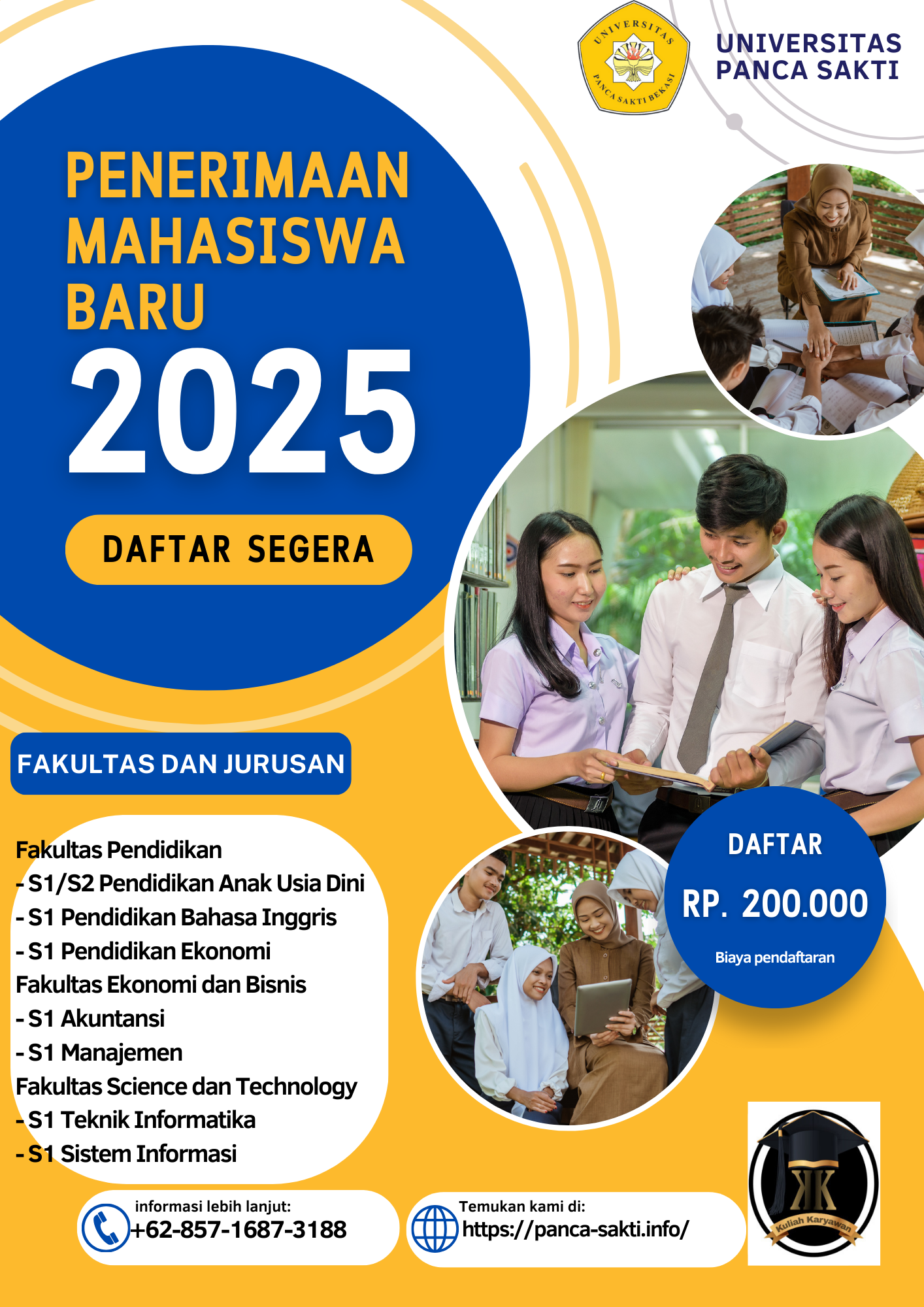 Penerimaan mahasiswa baru 2025 Universitas Panca Sakti Cikarang