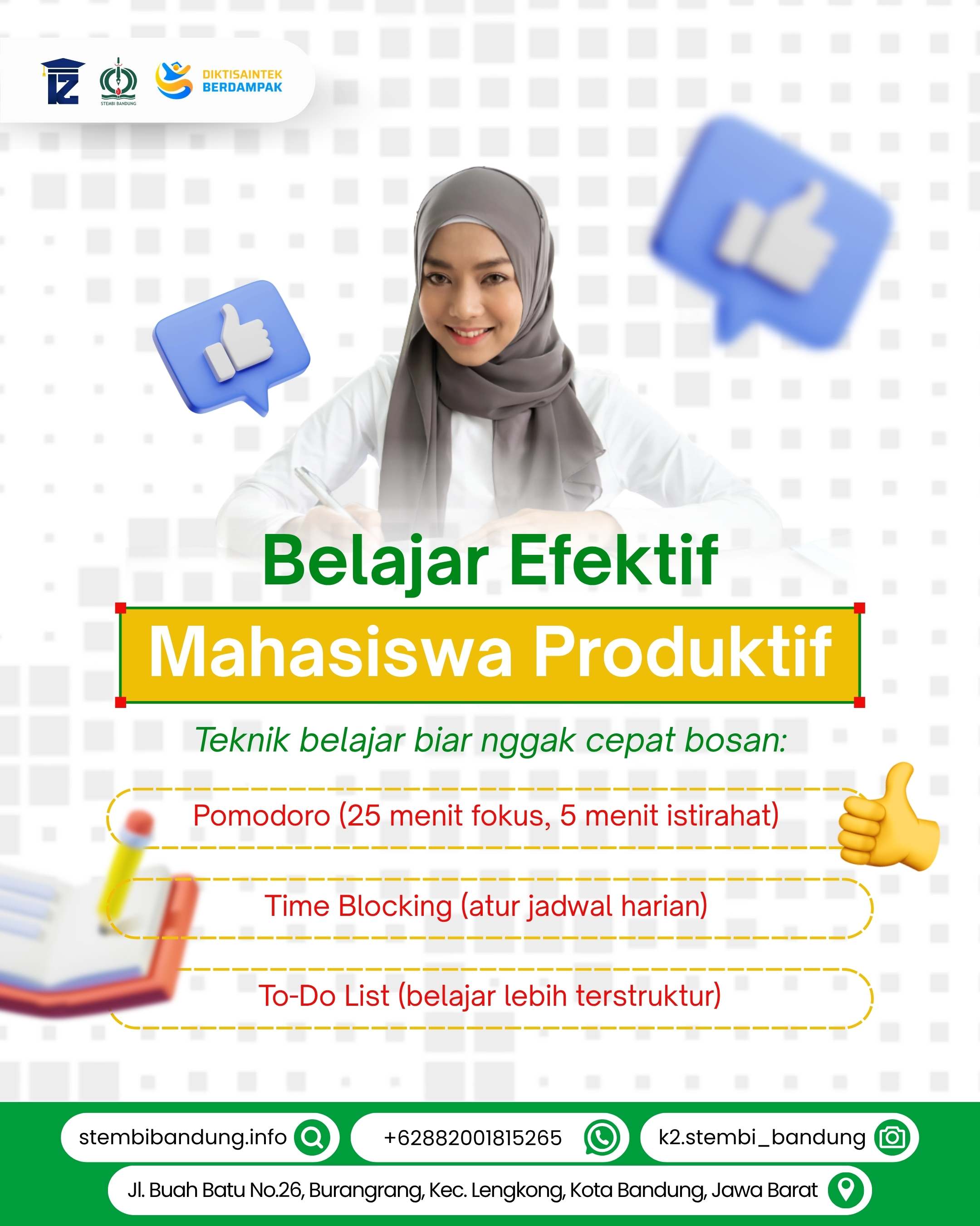 Teknik Belajar Mahasiswa STEMBI Bandung Biar Nggak Cepat Bosan