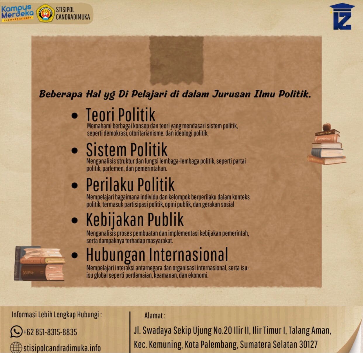 Beberapa Materi di Ilmu Politik STISIPOL Candradimuka