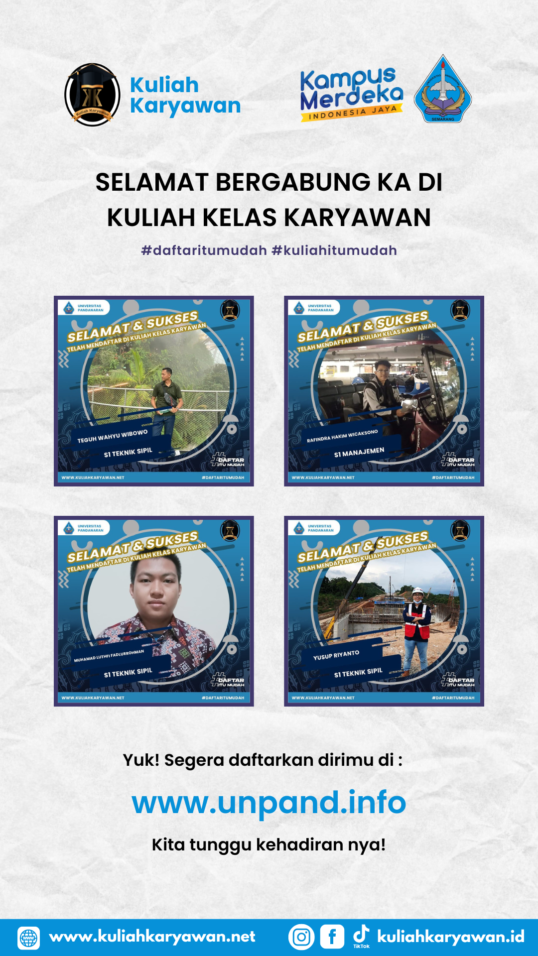 Selamat Bergabung di Kuliah Kelas Karyawan