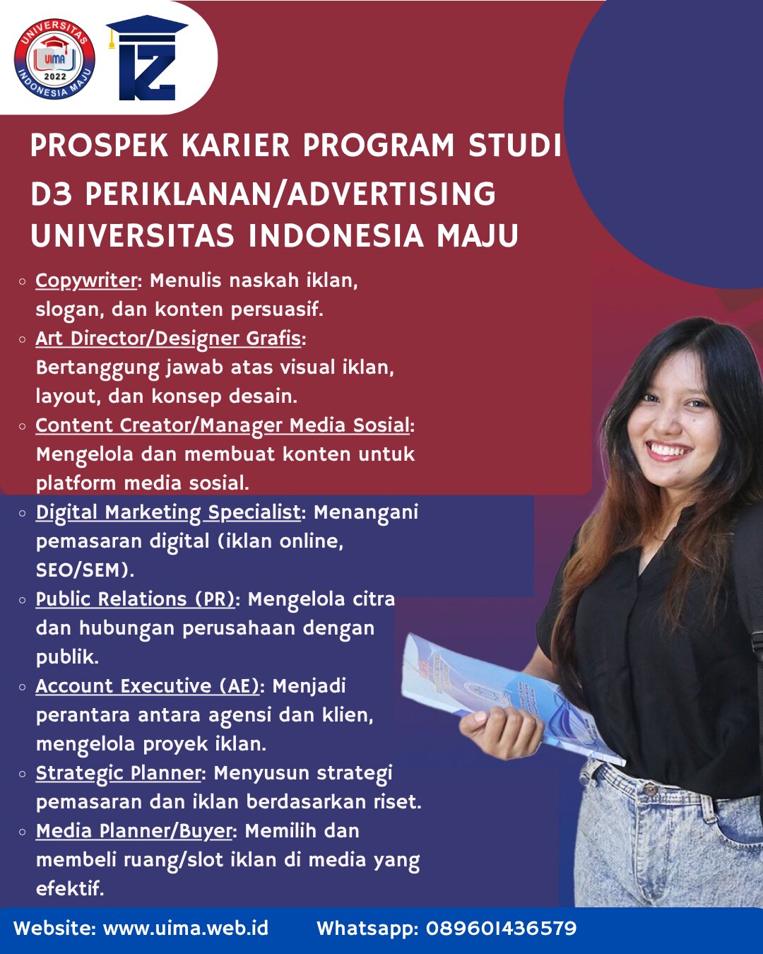 Penerimaan Mahasiswa Baru D3 Periklanan Universitas Indonesia Maju