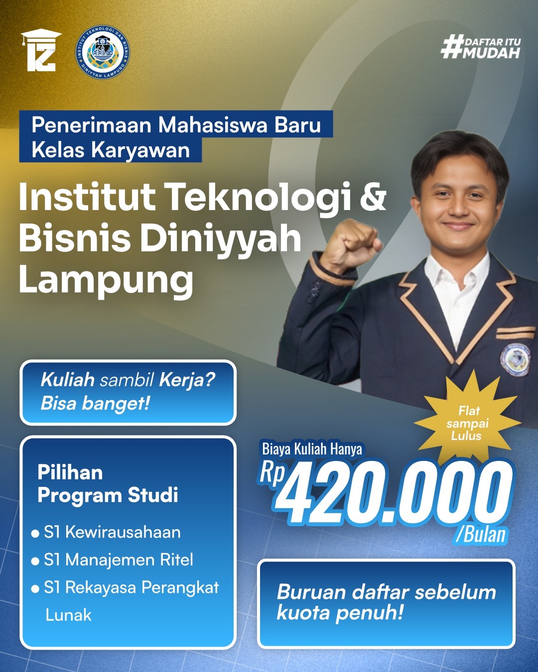 Penerimaan Mahasiswa Baru Kelas Karyawan INSTIDLA LAMPUNG 