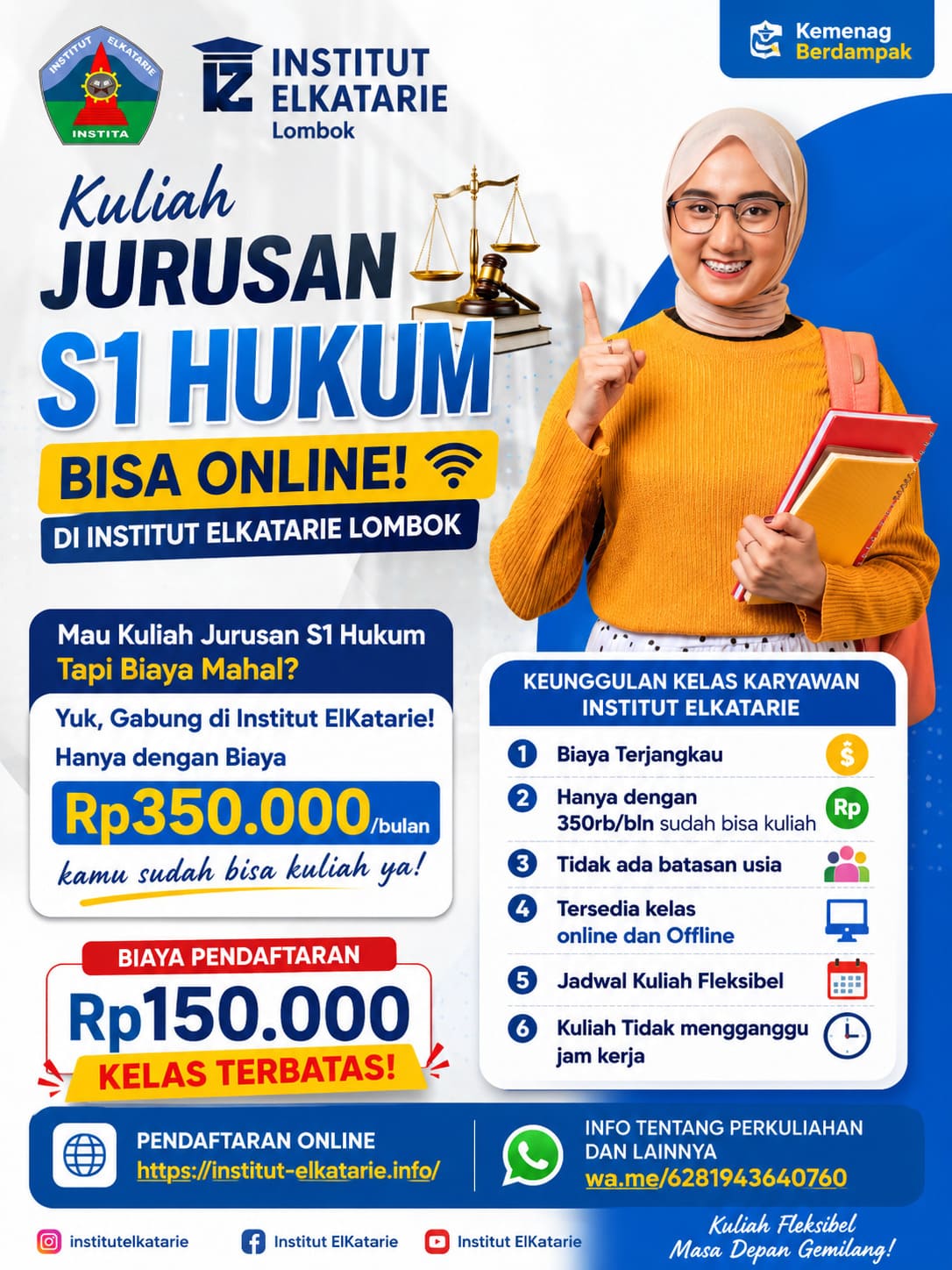 Kuliah Jurusan S1 Hukum Bisa Online di Institut ElKatarie 