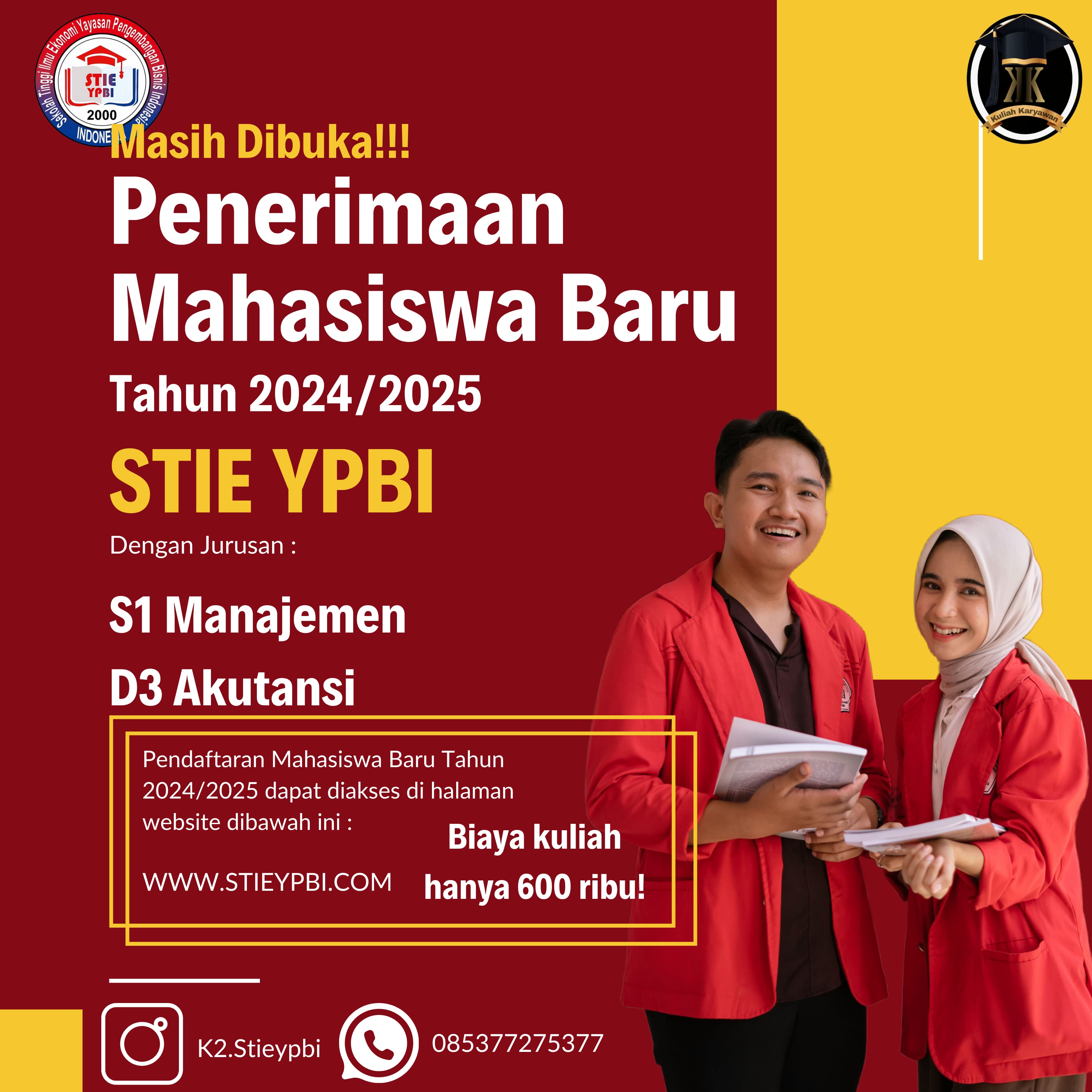 Penerimaan Mahasiswa Baru STIE YPBI Cianjur Tahun ajaran 2024 2025