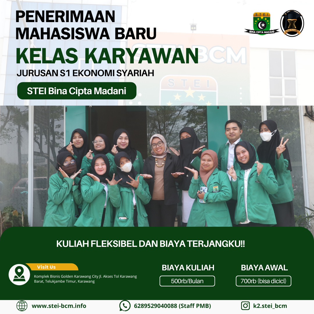 Pembukaan pendaftaran Kelas Karyawan Kampus STEI Bina Cipta Madani