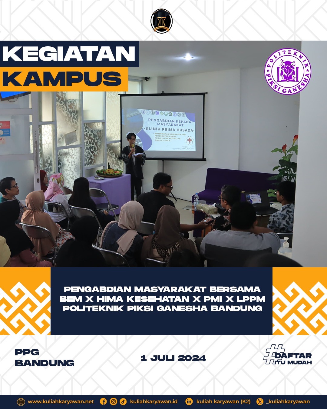 Pengabdian Masyarakat Mahasiswa Politeknik Piksi Ganesha Bandung