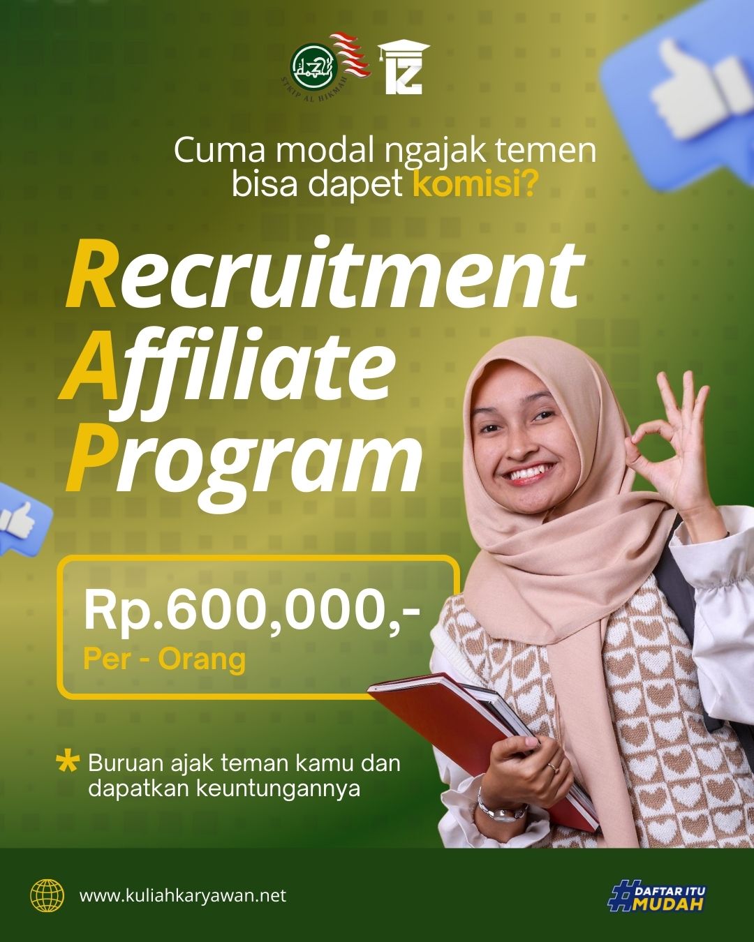 Modal Ajak Teman Kuliah Bisa Dapet Saldo 600 Ribu? Cek Caranya di Sini.