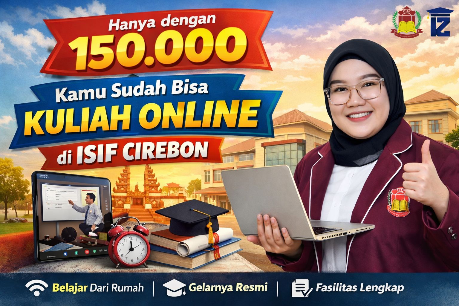 Hanya 380rb/Bulan Sudah Bisa Kuliah dari Mana Saja