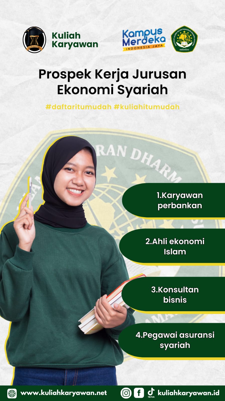 Kuliah Fleksibel untuk Karyawan Jurusan Ekonomi Syariah di IAI PDK Indramayu