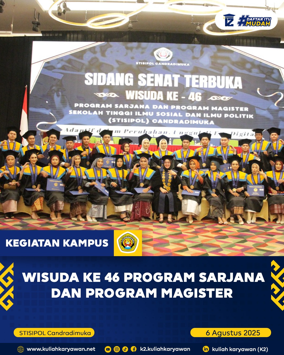 STISIPOL Candradimuka Sukses Gelar Acara Wisuda ke 46