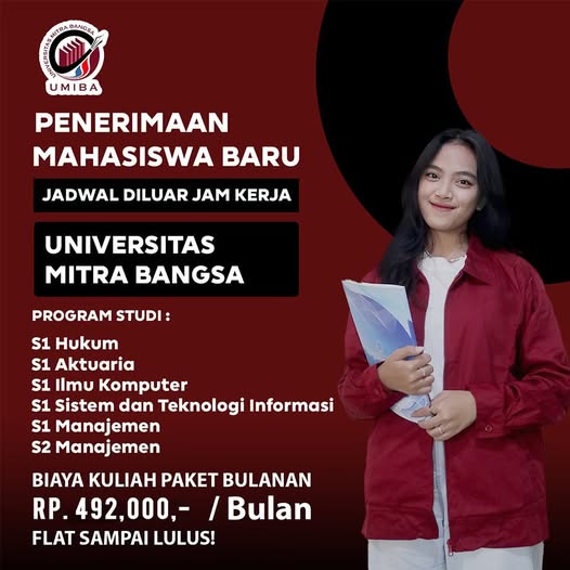 Pendaftaran Kuliah UMIBA Bintaro Pilihan Jurusan S1 dan S2 Dengan Biaya Terjangkau