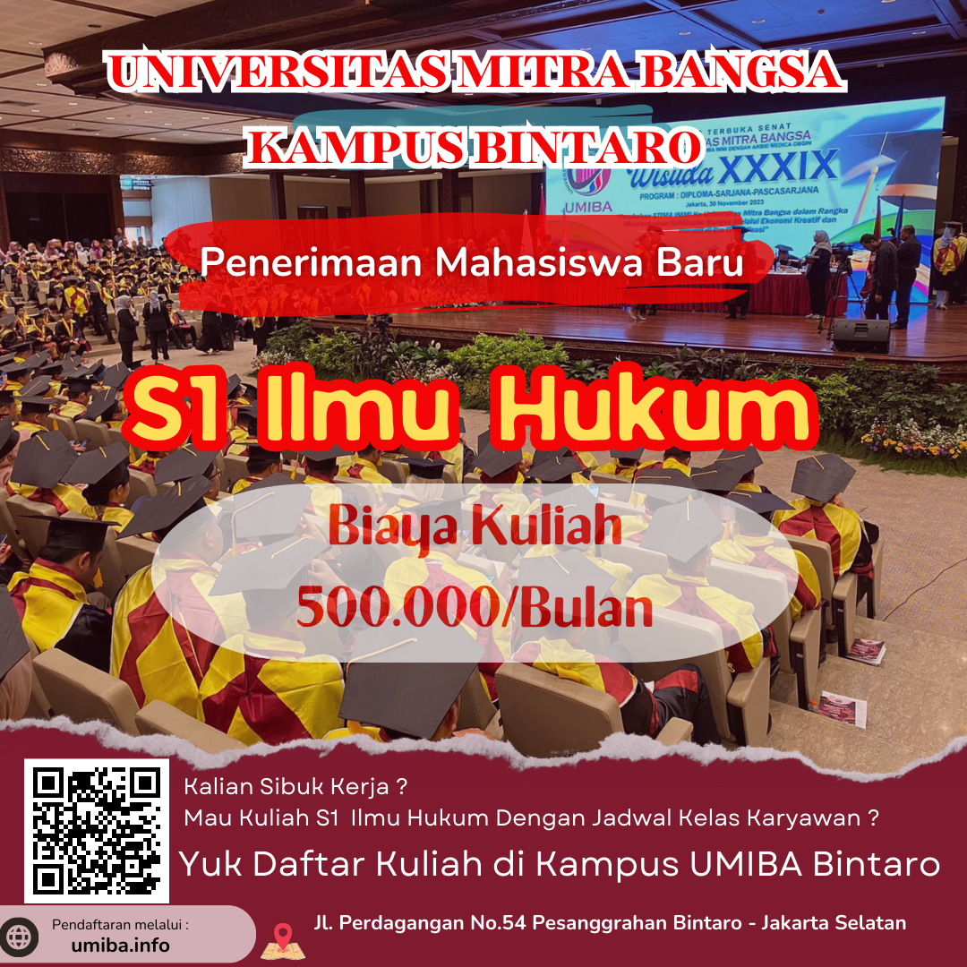 PMB S1 Ilmu Hukum UMIBA Bintaro
