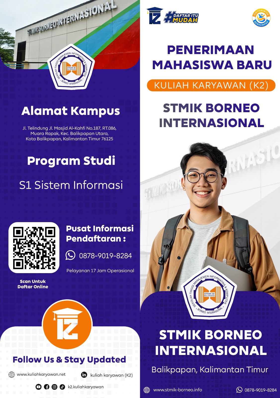 Kuliah Sambil Kerja S1 Sistem Informasi Kampus STMIK Borneo Balikpapan