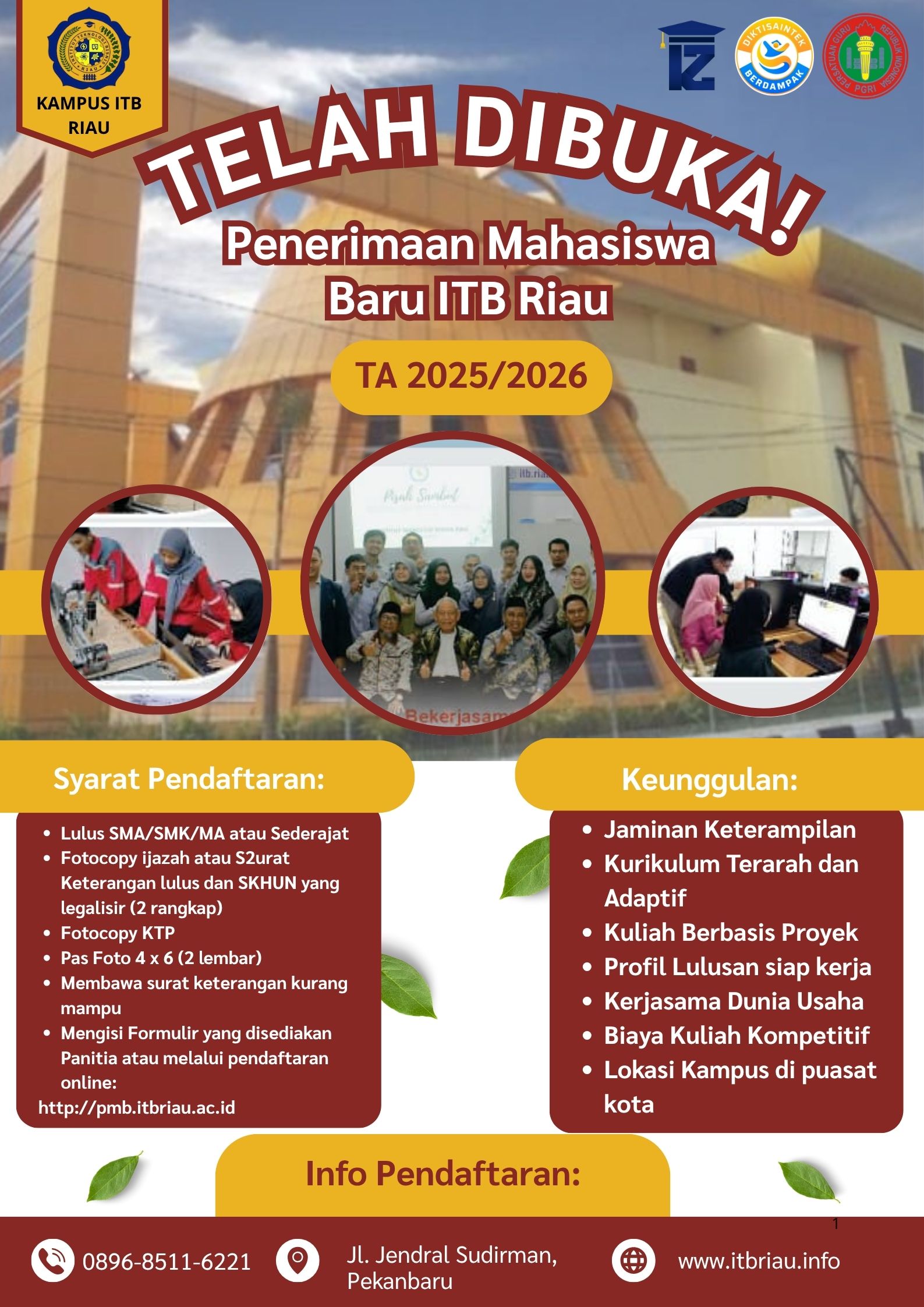Kerja jalan kuliah aman bareng ITB Riau aja