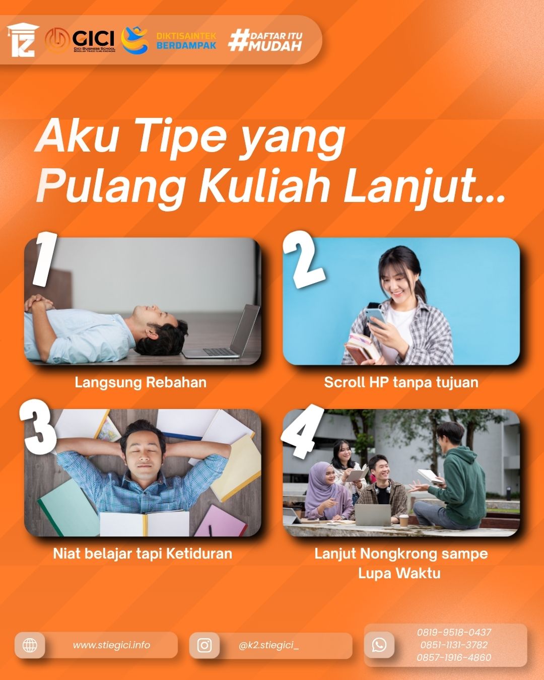 Tipe Mahasiswa Saat Pulang Kuliah yang Relatable