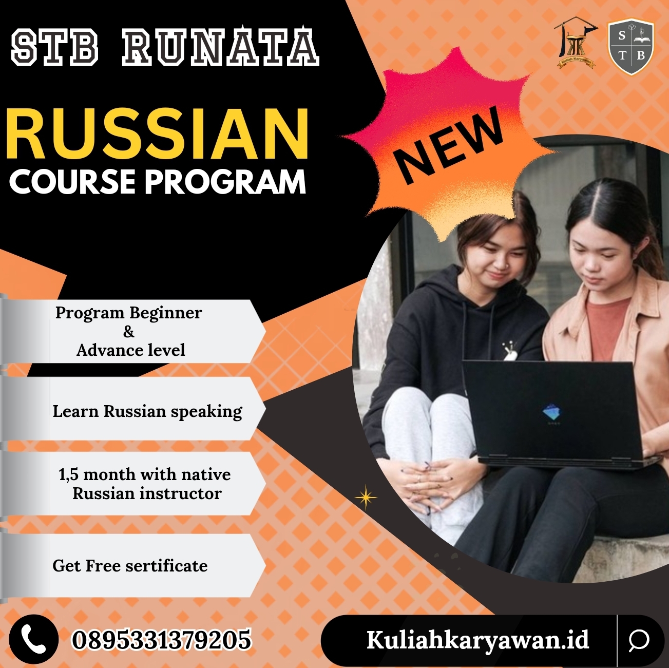 Kelas bahasa Russia di Kampus STB Runata