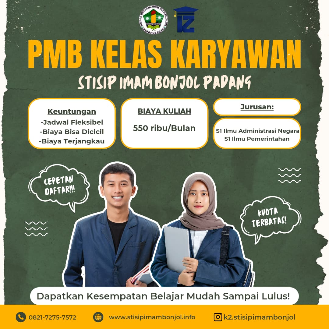 Karyawan Kota Padang Kuliahnya Di STISIP Imam Bonjol Padang