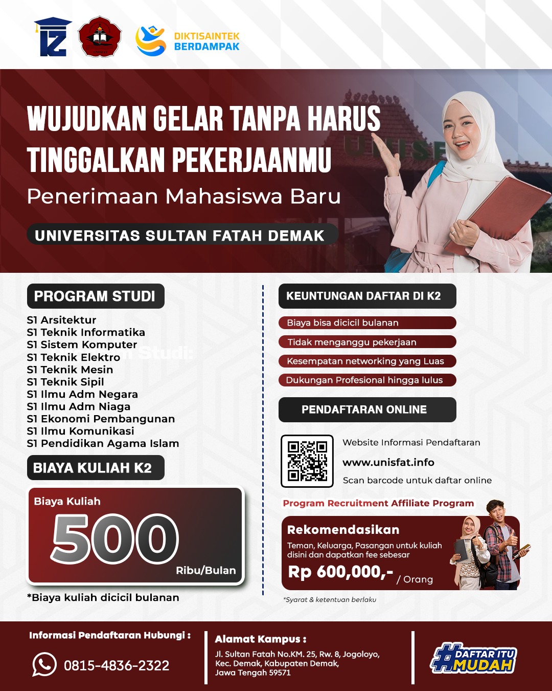 Bisa Raih Gelar Sarjana Lewat Kelas Karyawan UNISFAT