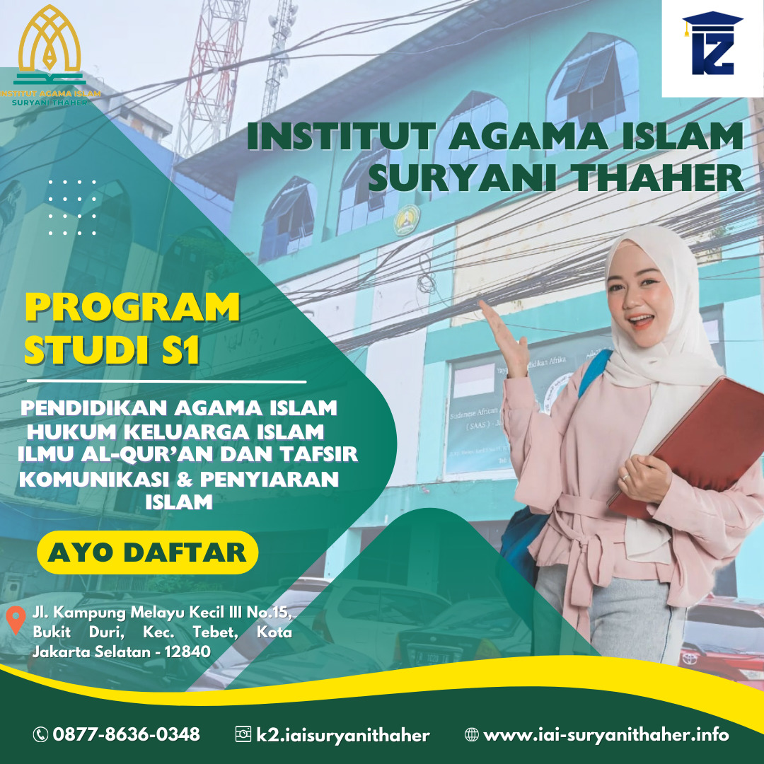 Pendaftaran Mahasiswa Baru IAI Suryani Thaher Tahun Akademik 2025/2026 