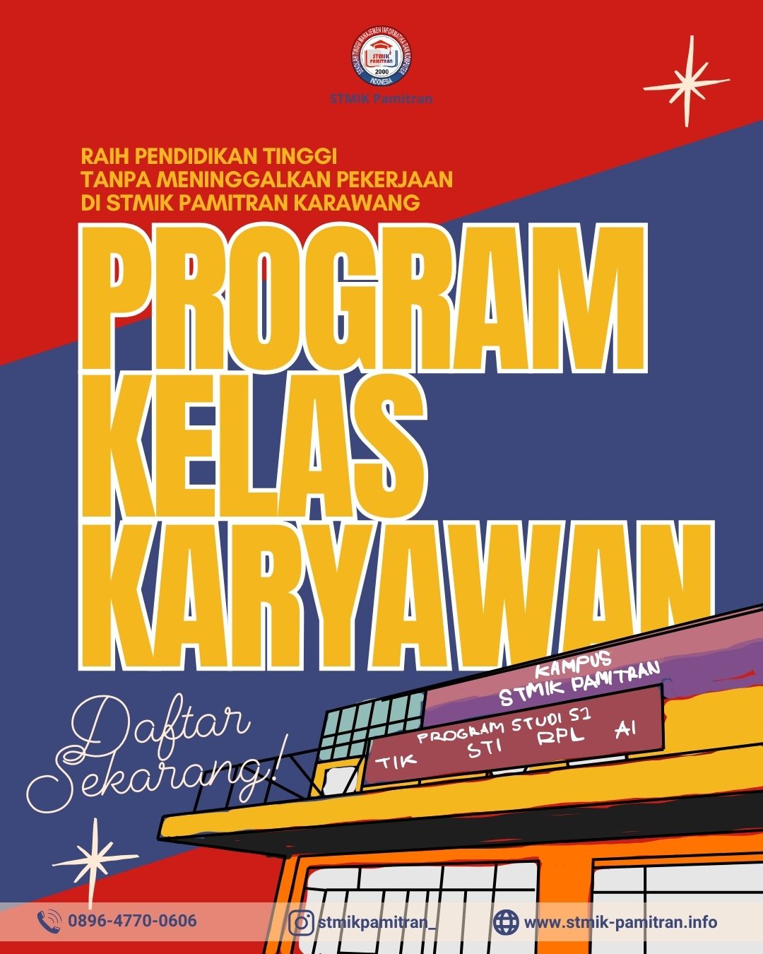 Pendaftaran Kuliah Kelas Karyawan STMIK Pamitran Karawang