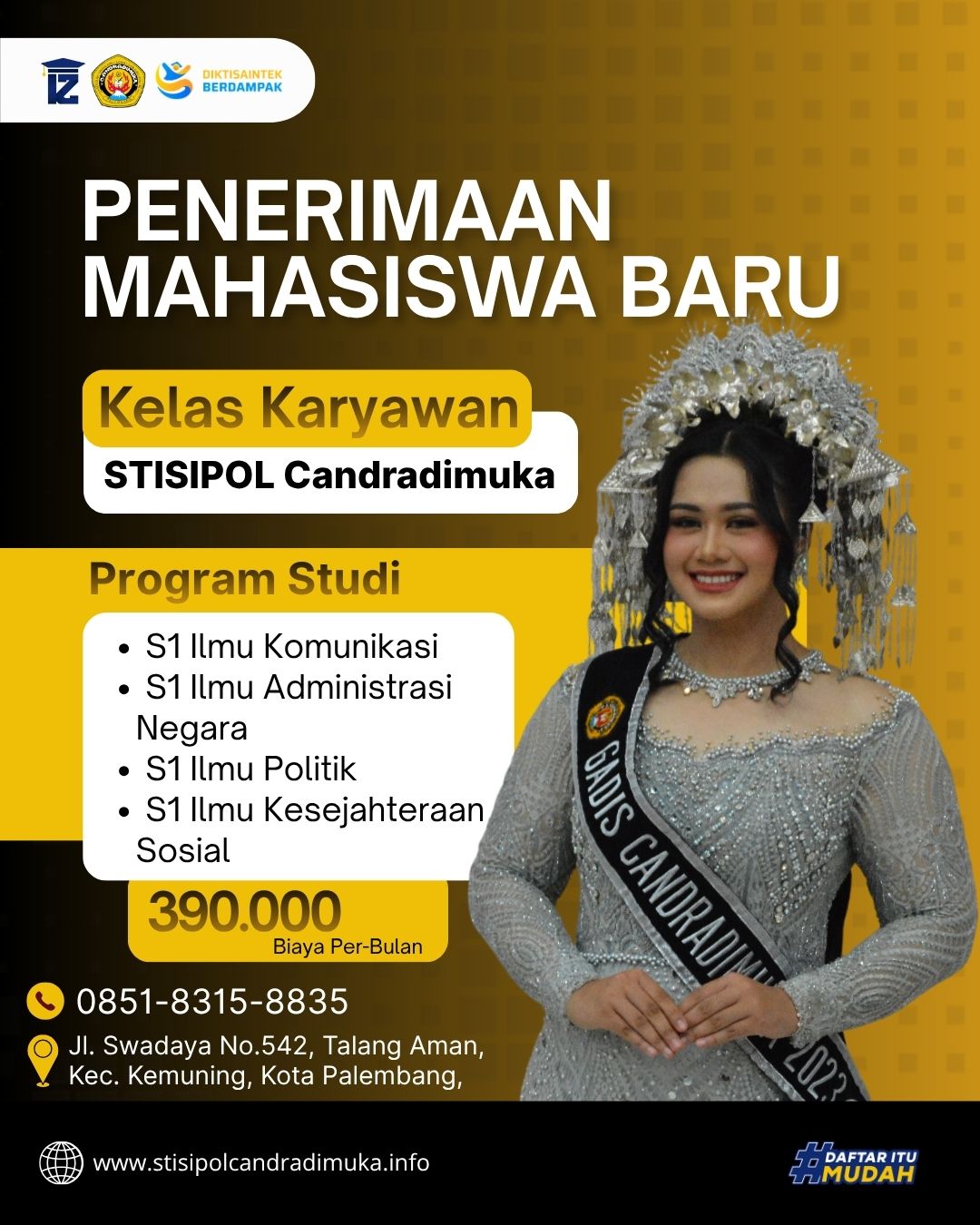Biaya Kuliah Kampus STISIPOL Candradimuka Palembang