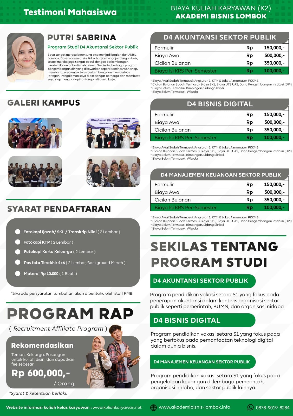 Biaya Kuliah di Akbil Lombok
