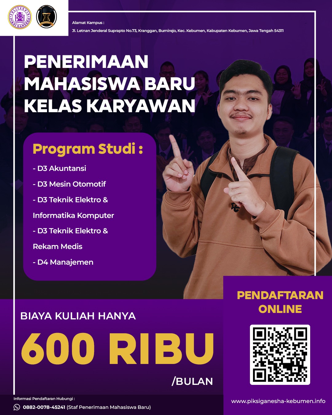 Selamat Datang Untuk Mahasiswa Baru Politeknik Piksi Ganesha Indonesia Kebumen