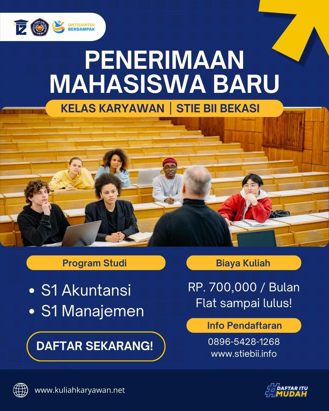 Jadwal Kuliah Karyawan STIE BII Bekasi